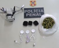 Drone com drogas e eletrônicos é flagrado ao tentar invadir presídio na BA