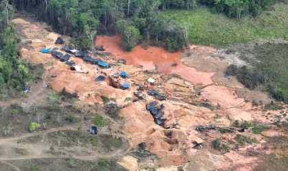 PF encontra garimpo com valas de 15 metros de profundidade no Amapá
