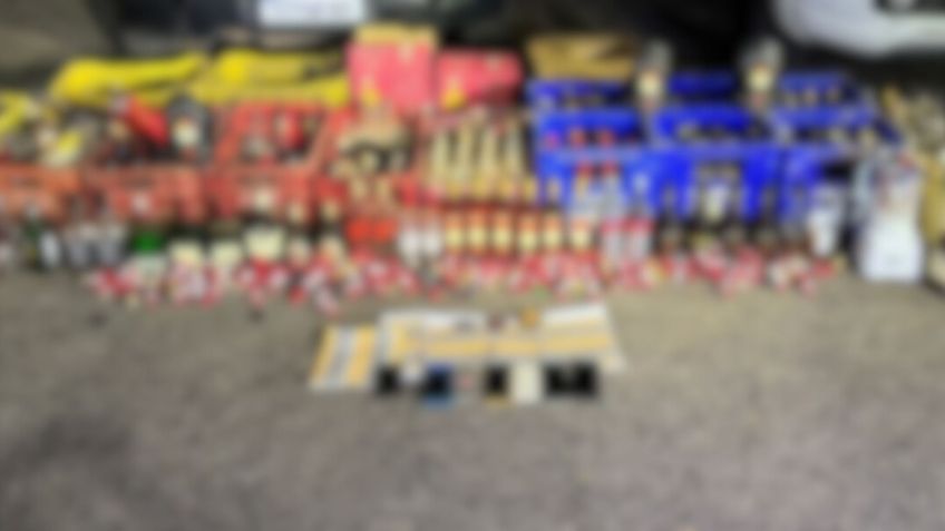 Garrafas de bebidas alcoólicas apreendidas durante operação de fiscalização no DF • PMDF