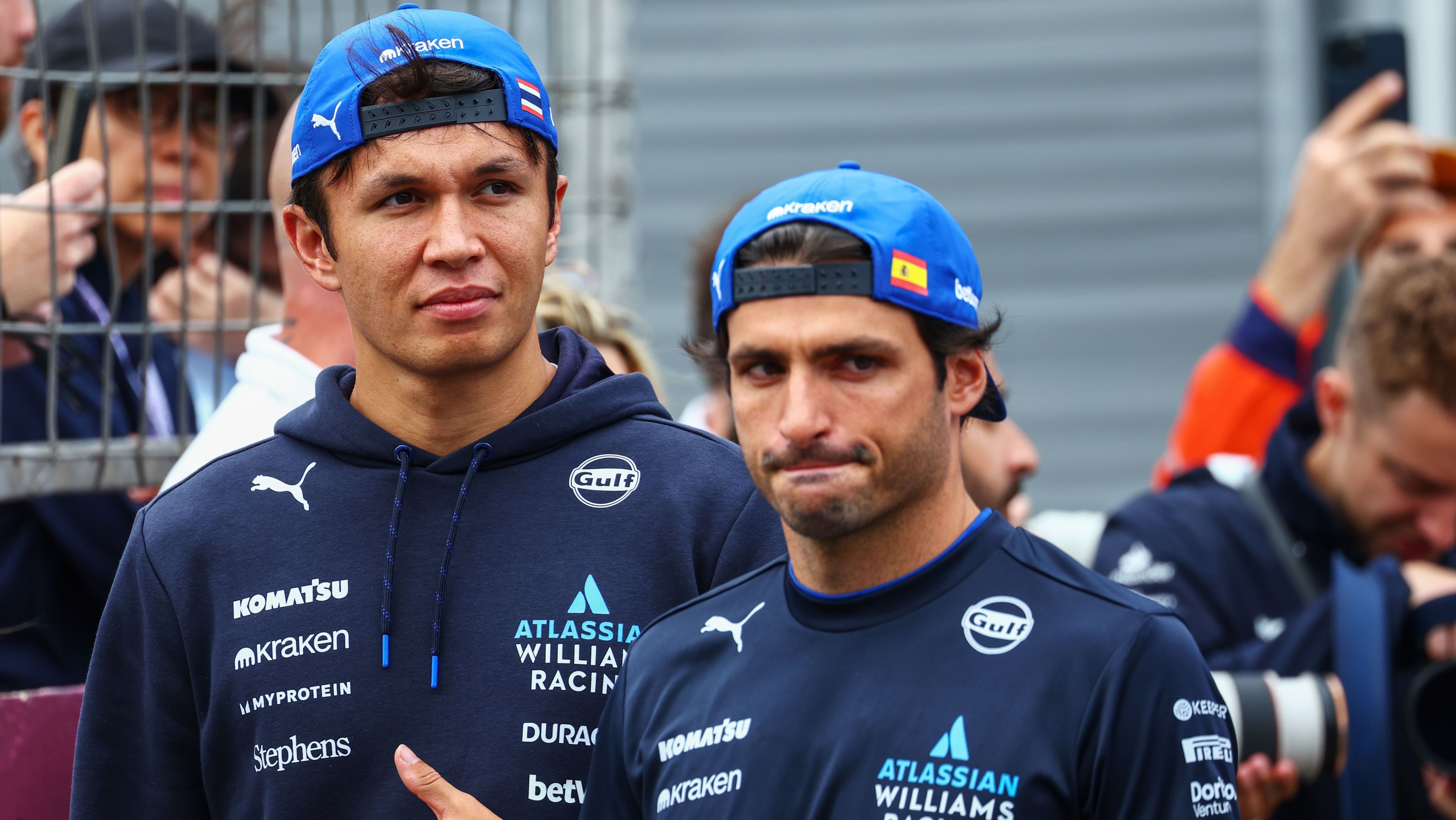Alexander Albon e Carlos Sainz, pilotos da Williams na Fórmula 1