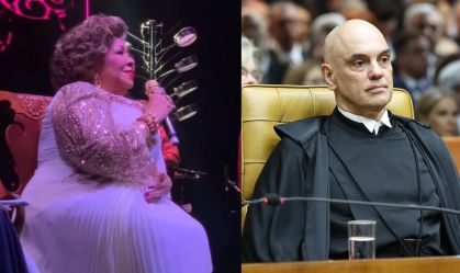Alcione dedica show em Brasília para Alexandre de Moraes: "Ele é amado"