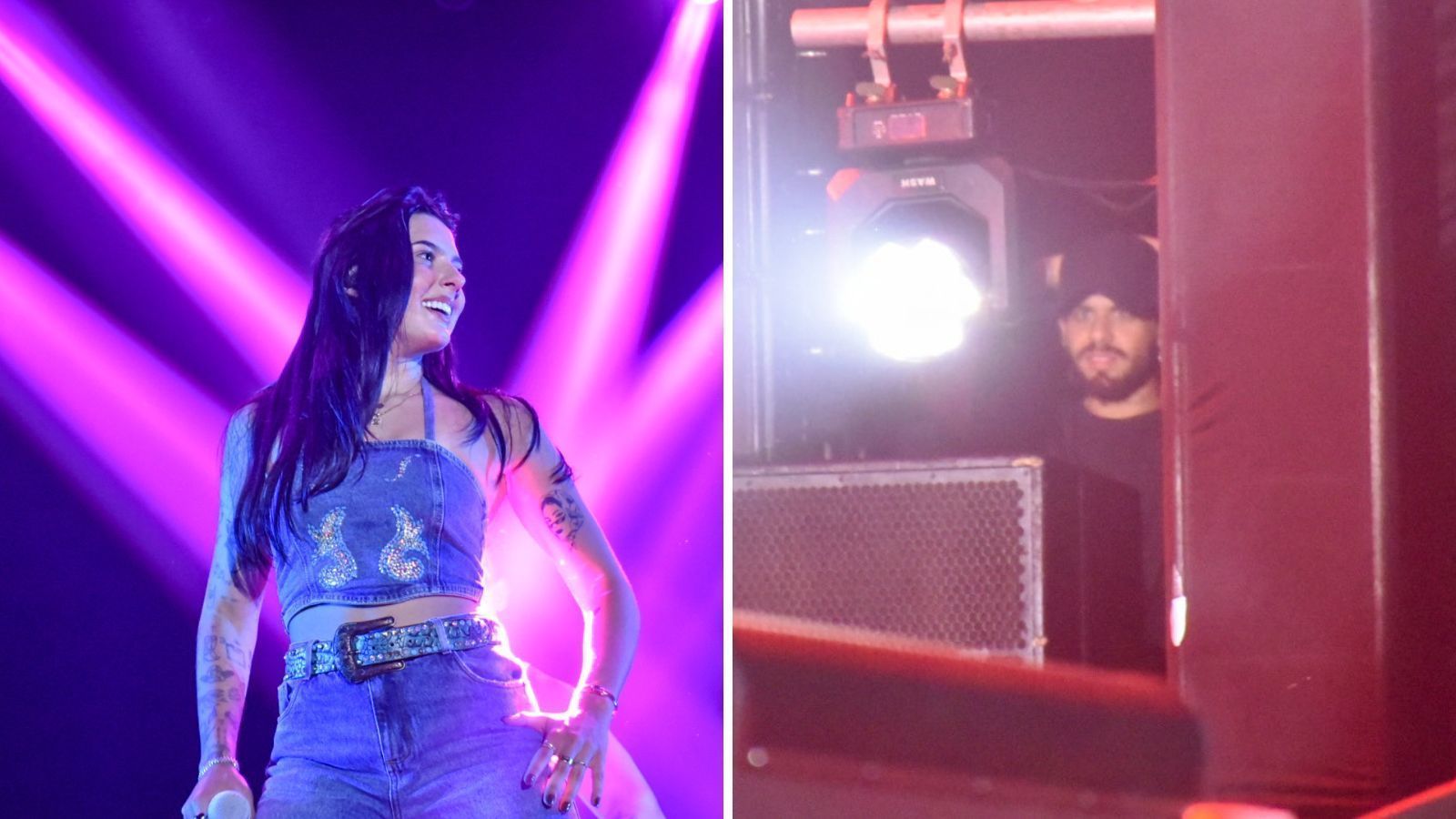 Zé Felipe acompanha show de Ana Castela