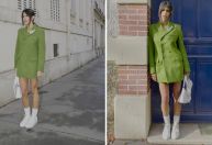 Anttónia transforma blazer em vestido na Semana de Moda de Paris