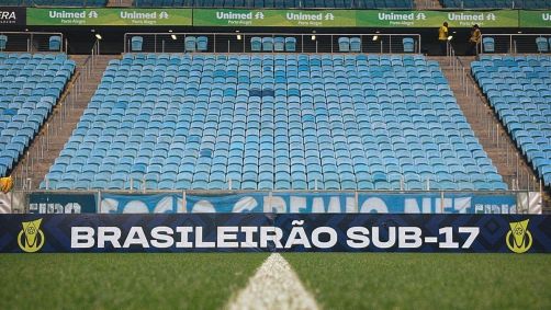 Arena do Grêmio para o primeiro jogo da final do Brasileirão Sub-17