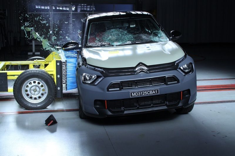 Citroën Basalt em teste de colisão do Latin NCAP