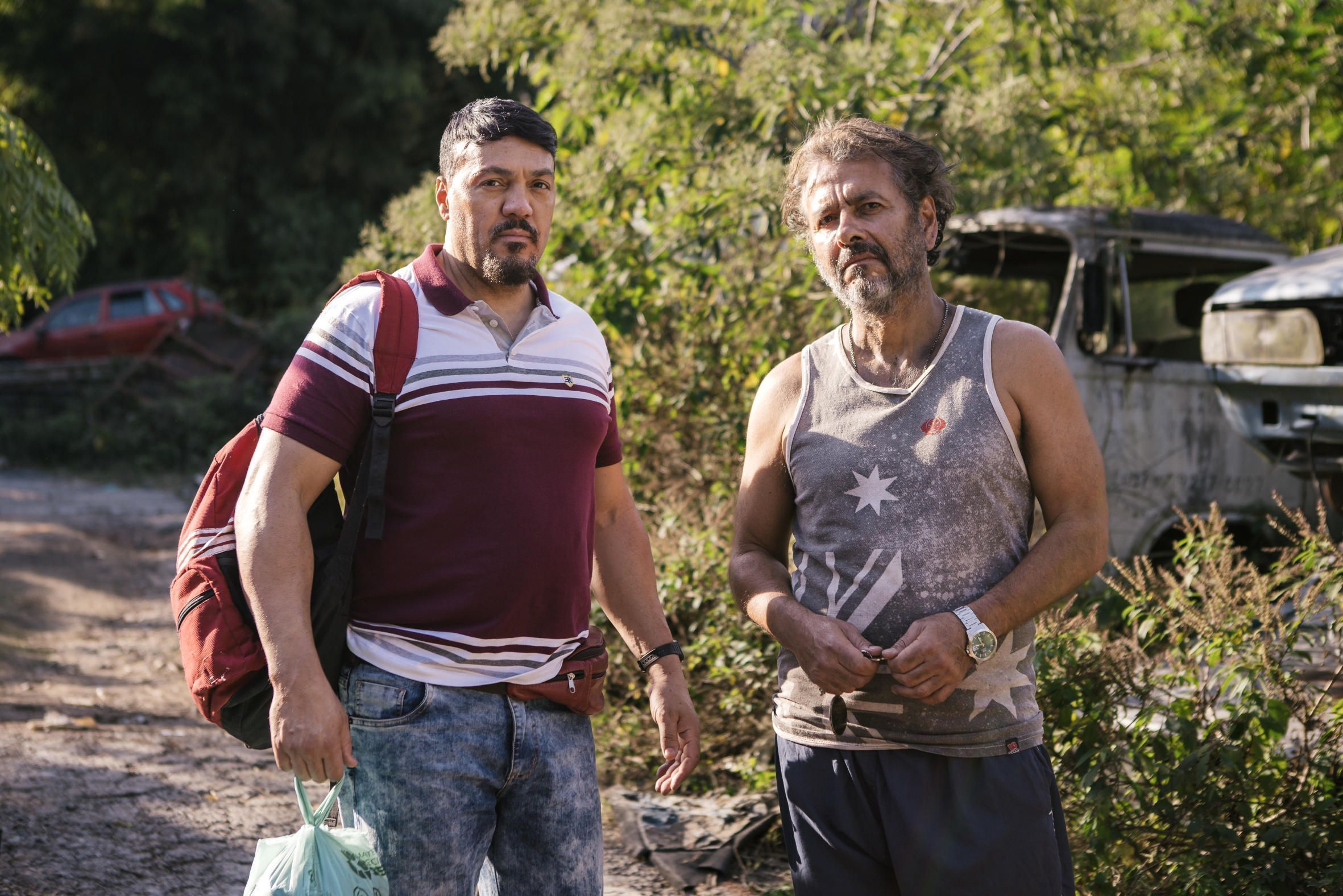 Joaquim (Marcos Palmeira) e Misael (Belo) em "Três Graças" • Globo/ Fabiano Battaglin
