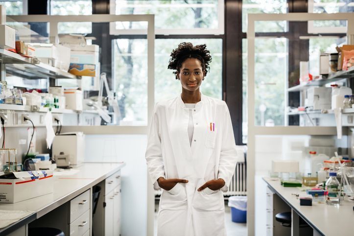 Portrait of a black female scientist