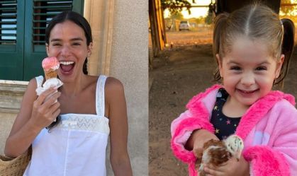 Bruna Marquezine se declara em aniversário de Maria Flor, filha de Virginia