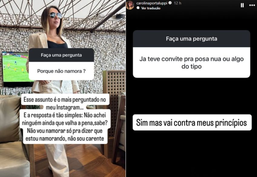 Carol Portaluppi respondeu a dúvidas dos seguidores sobre sua vida pessoal • Reprodução/Instagram