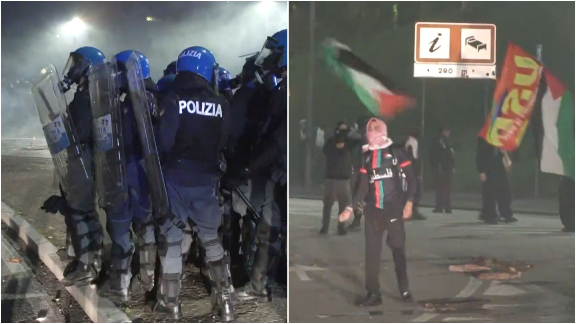 Polícia da Itália entra em confusão com manifestantes pró-Palestina durante jogo entre Israel e Itália pelas eliminatórias da Copa do Mundo