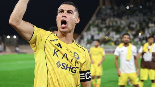 Cristiano Ronaldo celebrando vitória do Al-Nassr