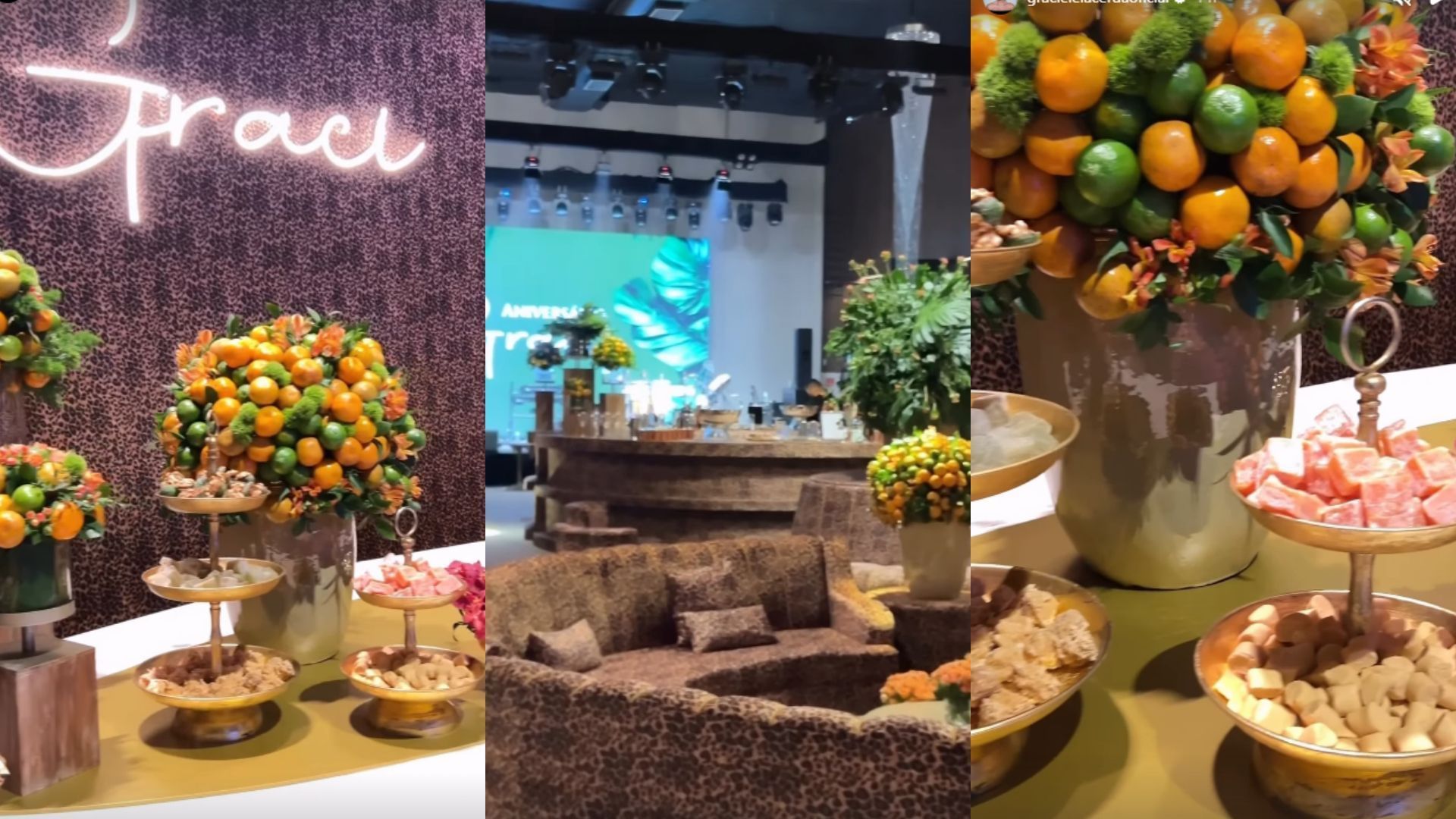 Decoração de festa de Graciele Lacerda, esposa de Zezé Di Camargo • Instagram/Graciele Lacerda