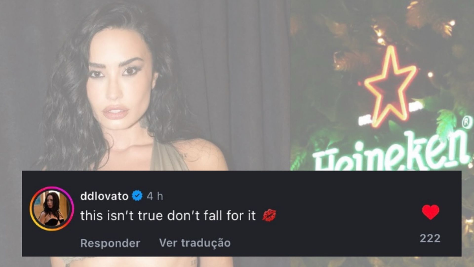 Demi Lovato desmente os rumores de sua vinda ao Brasil no "Lineup Festival" • Instagram/ Lovatics Brasil