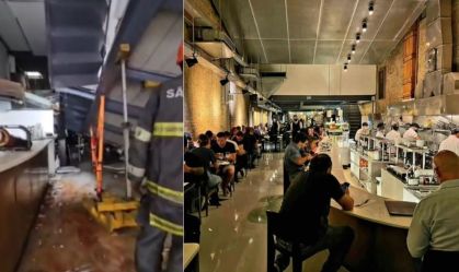 Desabamento em restaurante que Fogaça é chef: veja o antes e depois