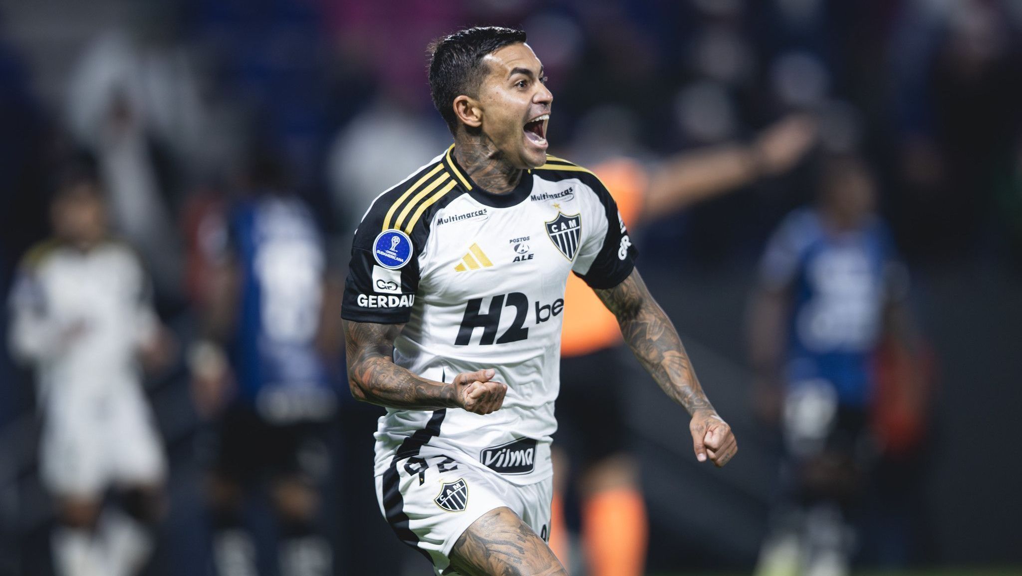 Dudu, autor do gol de empate do Atlético-MG na partida de ida da semifinal da Sul-Americana