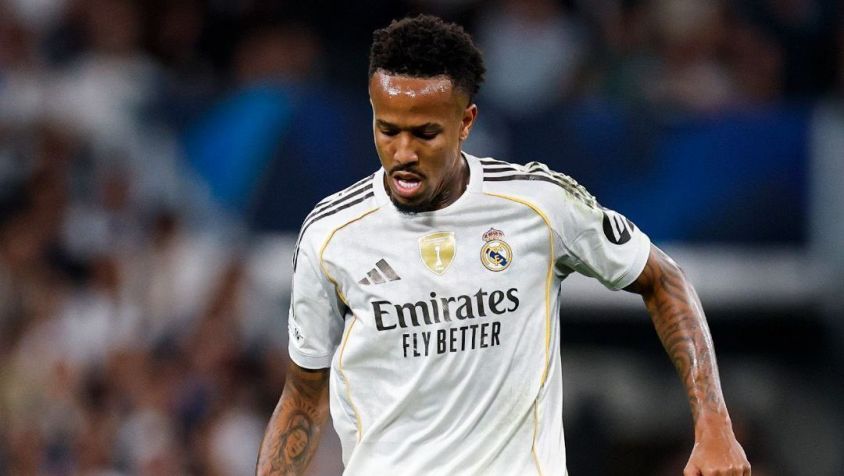 Éder Militão, zagueiro do Real Madrid • Reprodução/X/@realmadridpt