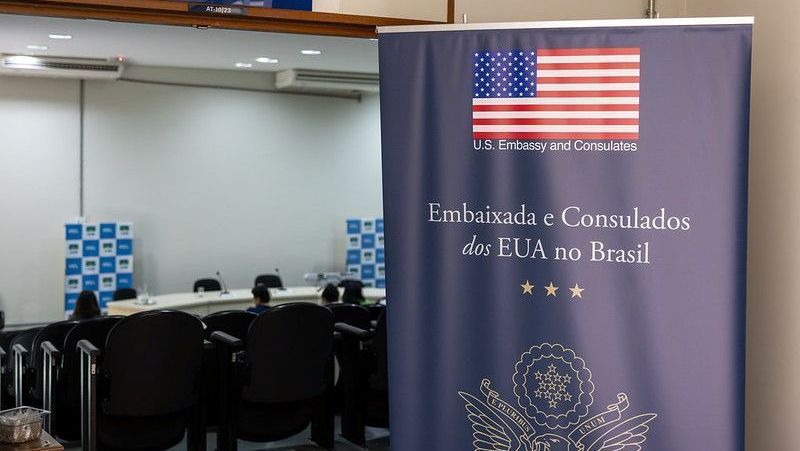 Logo da embaixada dos Estados Unidos no Brasil