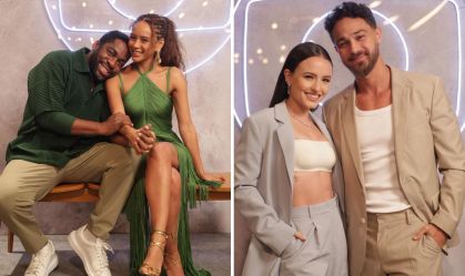 Famosos na gravação da vinheta de final de ano da TV Globo