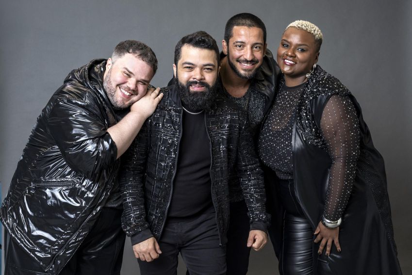 Hanii, Daniel Sobral, Juceir Jr, e Thainá Gonçalves chegaram à final do "Estrela da Casa" • Gabriel Vaguel/Globo/