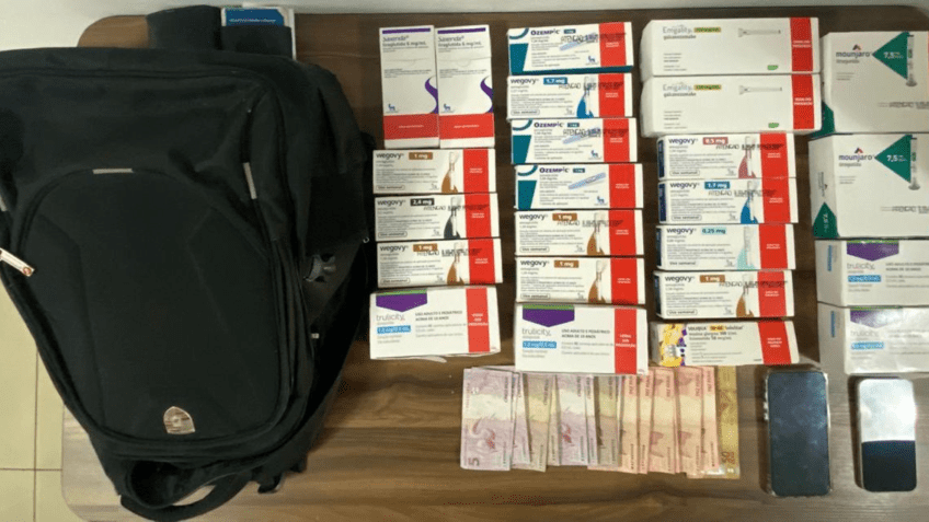 Os criminosos levaram canetas emagrecedores da farmácia • Reprodução