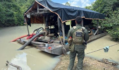 Operação da PF destrói garimpo ilegal em terra indígena no Pará