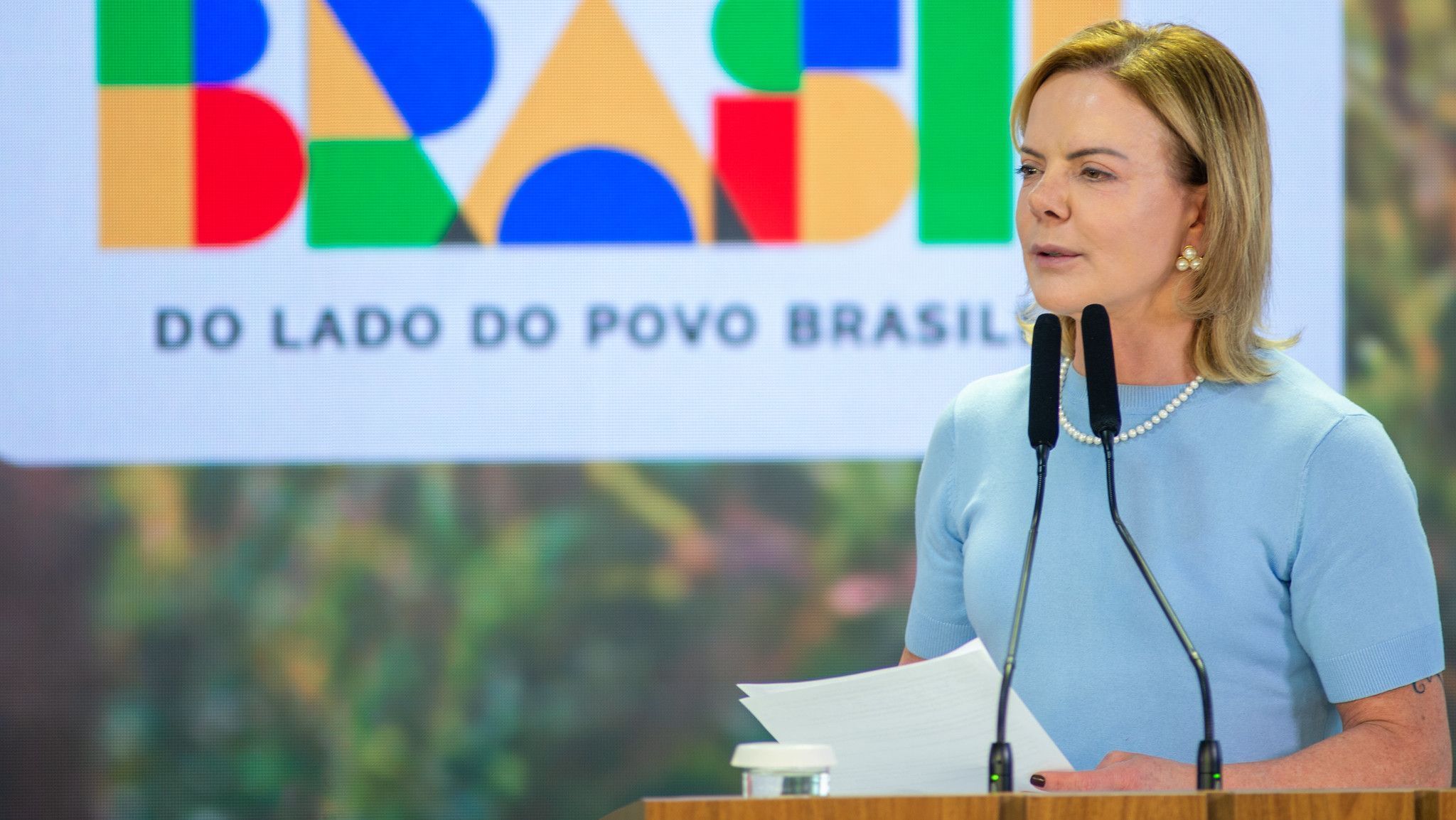 A ministra da Secretaria de Relações Institucionais, Gleisi Hoffmann