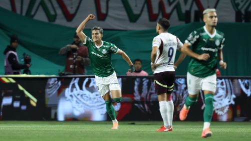 Ramón Sosa comemora gol do Palmeiras contra a LDU