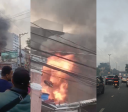 Incêndio atinge galpão no centro de São Paulo