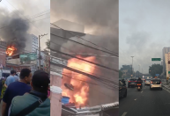 Incêndio atinge galpão no centro de São Paulo