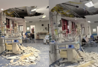 Parte de teto desaba em maternidade de hospital no Recife