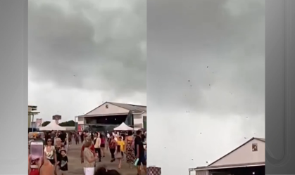 Vídeo: temporal arranca telhas de imóveis e causa alagamentos em Manaus