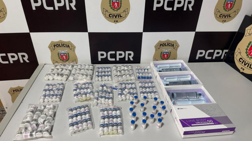 A organização criminosa fazia comércio ilegal de medicamentos estrangeiros • Reprodução/PCPR