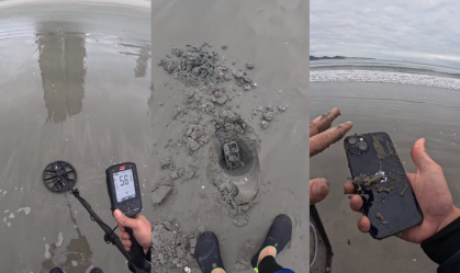 "Caçador de recompensa" acha Iphone intacto em praia de SC