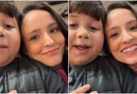 Ator mirim finge não conhecer Larissa Manoela e pede: "Sigam ela"