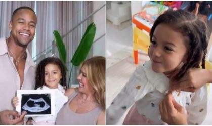 Após anunciar gravidez, Lore Improta mostra reação da filha com novidade