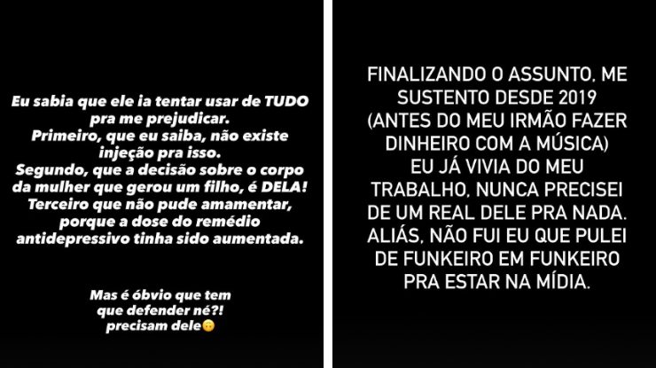 Lorena Maria e Alicia X trocam farpas nas redes sociais • Instagram/ Lorena Maria// Instagram/ Alicia X