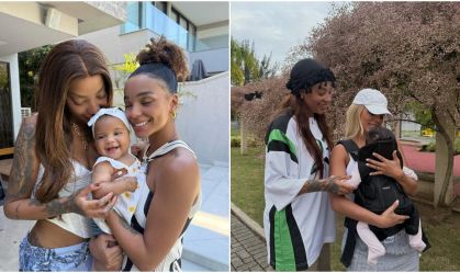 Ludmilla e Brunna comemoram primeiro Dia das Crianças de Zuri