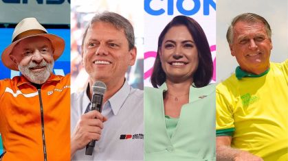 Lula, Tarcísio de Freitas, Michelle Bolsonaro e Jair Bolsonaro