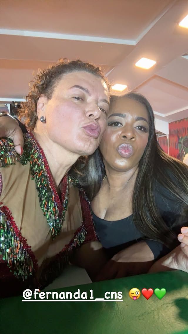 David Brazil e Fernanda Cristina, mãe de Vini Jr. • Reprodução/Instagram