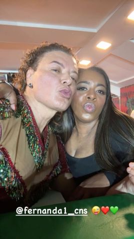 David Brazil e Fernanda Cristina, mãe de Vini Jr. • Reprodução/Instagram