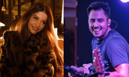 Maiara simula beijo e pede autorização para namorar filho de Leonardo; veja