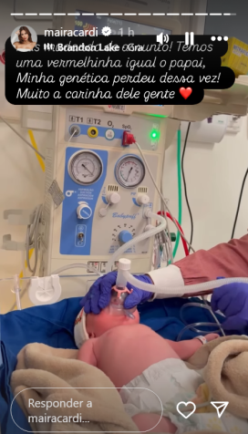 Maíra Cardi mostra filha na UTI • Instagram/ Maira Cardi