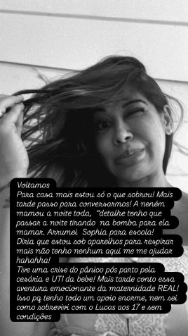 Maíra Cardi desabafa após nascimento de filha • Instagram/Maíra Cardi