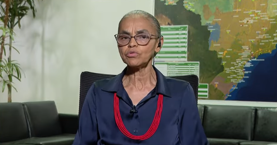 Ministra do Meio Ambiente, Marina Silva, durante entrevista à CNN Brasil no CNN 360º