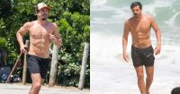 Nicolas Prattes aproveita dia de sol e se exercita em praia do Rio; veja