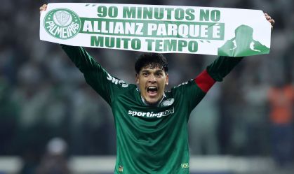 Gustavo Gómez segura faixa com frase de Abel Ferreira: "90 minutos no Allianz Parque é muito tempo"
