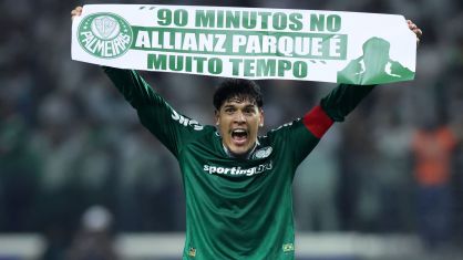 Gustavo Gómez segura faixa com frase de Abel Ferreira: "90 minutos no Allianz Parque é muito tempo"