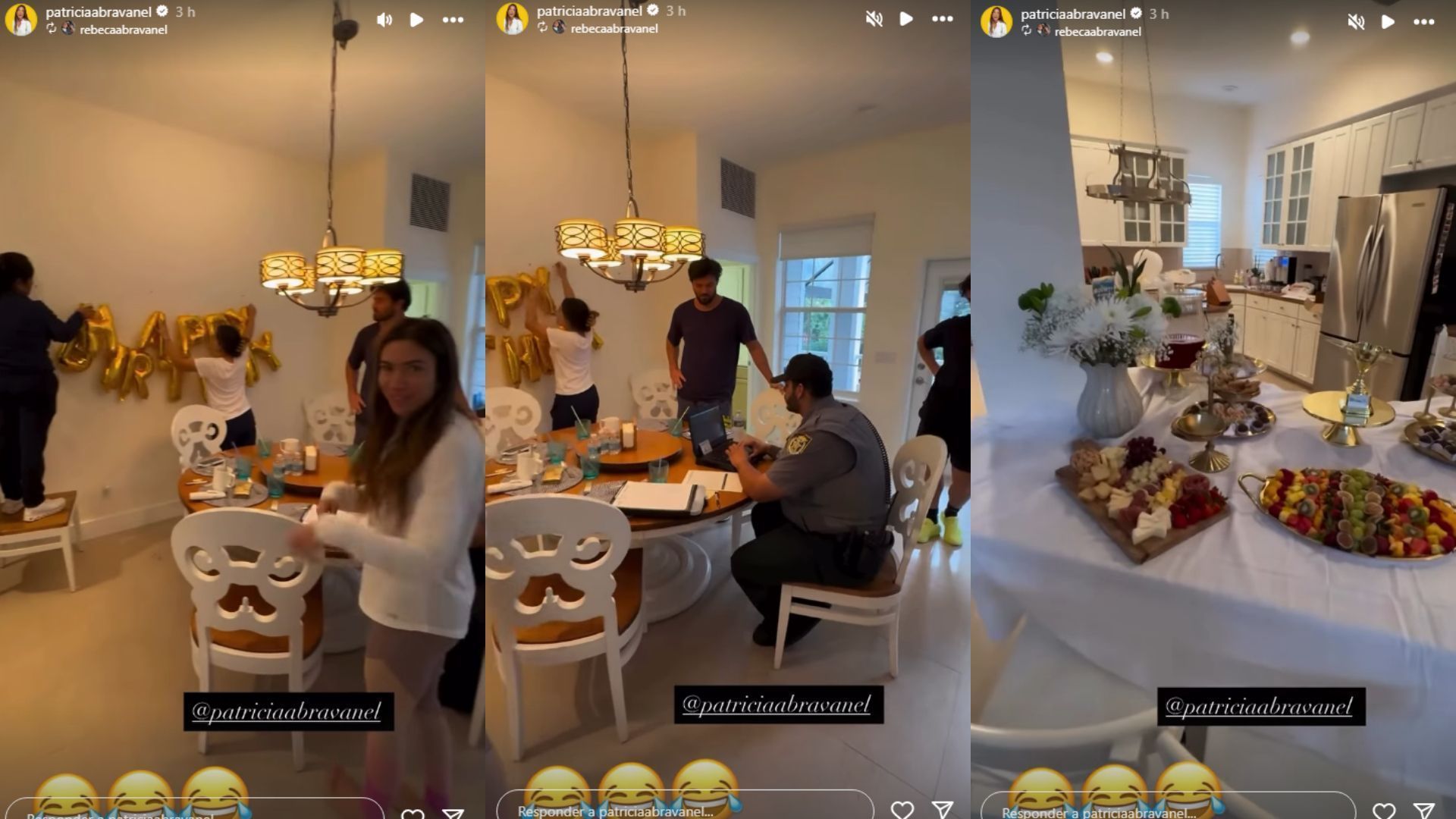 Rebeca Abravanel mostra preparativos de festa de aniversário de Patrícia Abravanel enquanto policial faz B.O. por roubo de carro • Instagram/Patrícia Abravanel