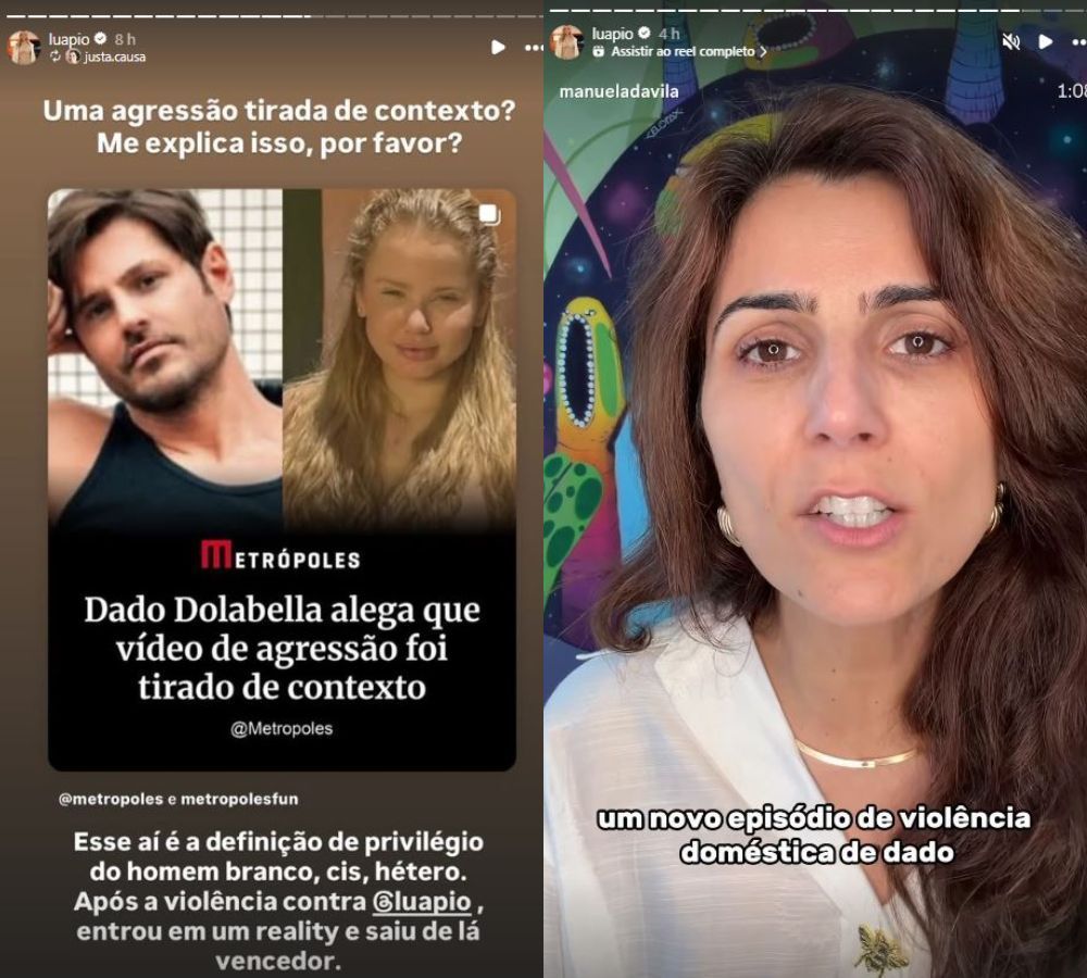 Luana Piovani compartilhou reações sobre a agressão do ator contra a ex-namorada • Instagram/Luana Piovani
