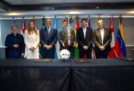 Leila e Bap se encontram na sede da Conmebol em meio a impasse na Libra